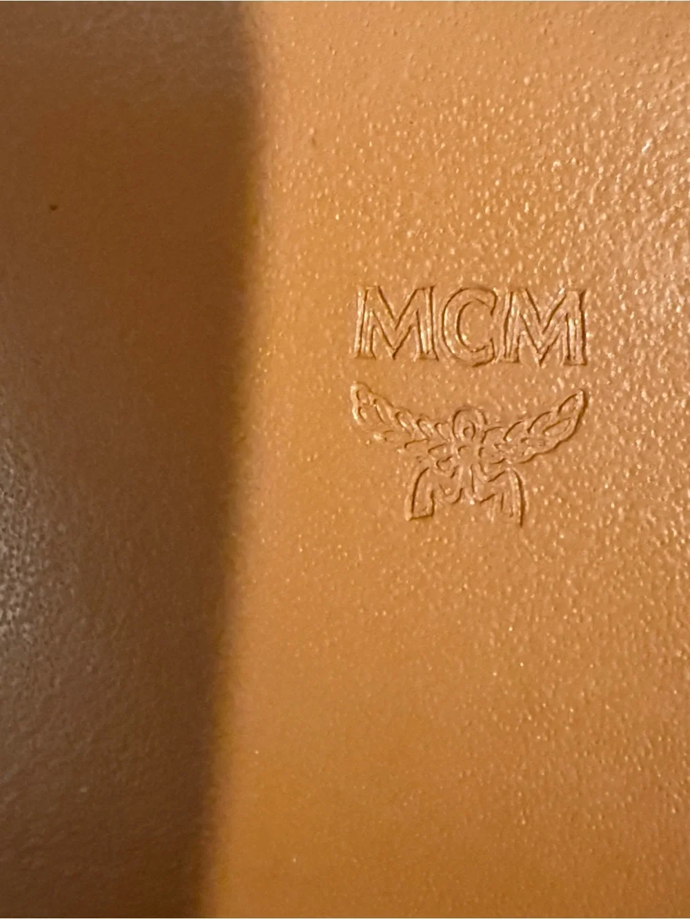 MCM Flap Wallet in Cognac and Black